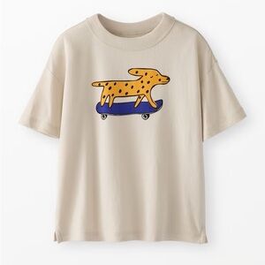 Hanna Andersson - Oversized Graphic T-Shirt with Skateboard Dog